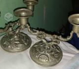 Candelabro de alpaca bronce