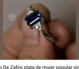 Joyas anillo plata zafiro